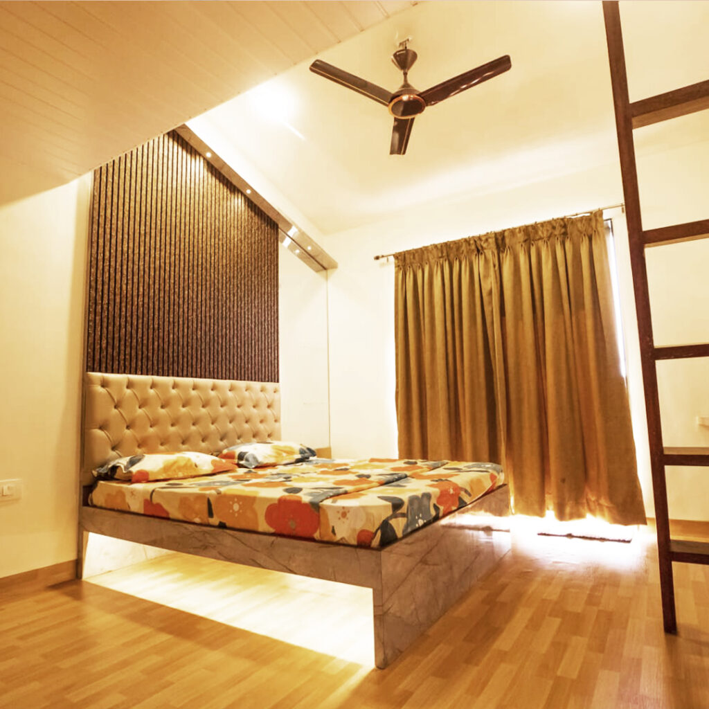 Bedroom of Sona villa in lonavala