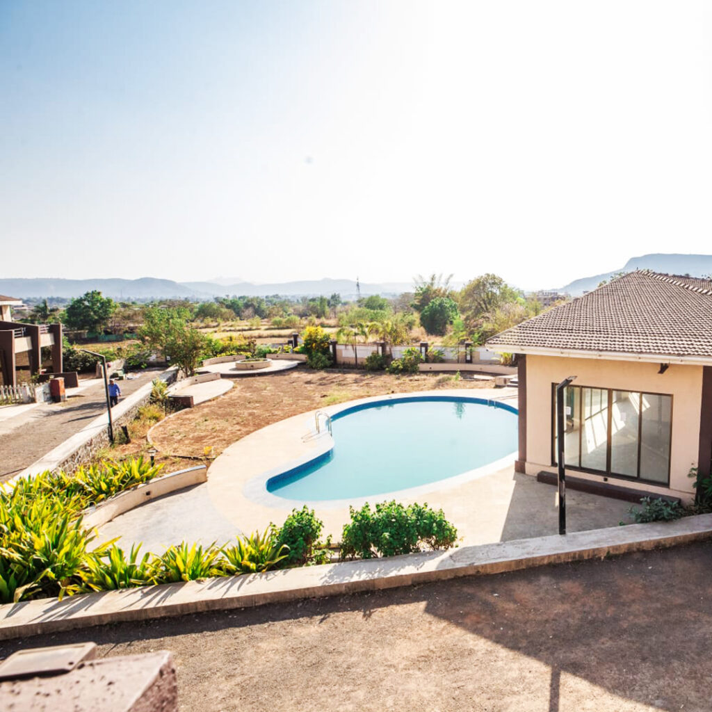 Shared Swimming pool of sona villa in lonavala